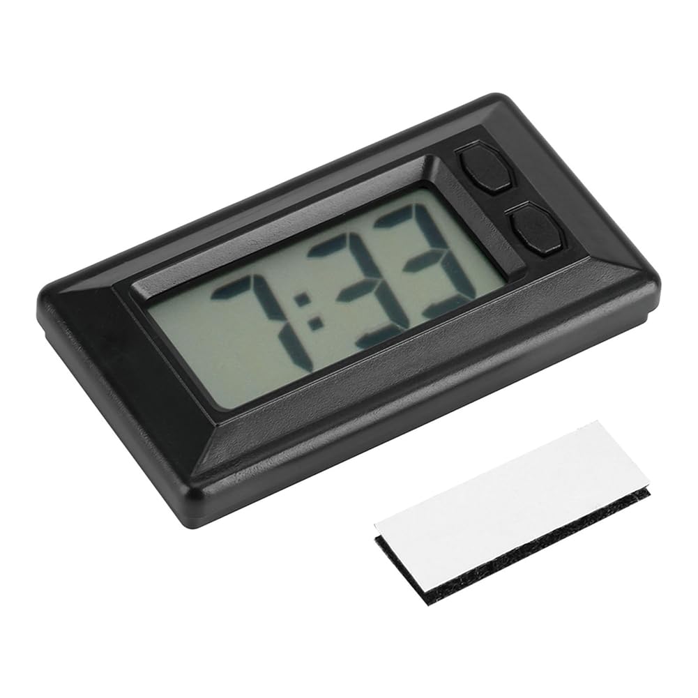 Digital LED Clock - Battery Operated, Self-Adhesive Mini Wall & Car Clock with Date/Calendar Display for Home, Office, Bathroom, Truck Dashboard & Desk Decor | Perfect for Nightstands, Vehicles, and Workspaces