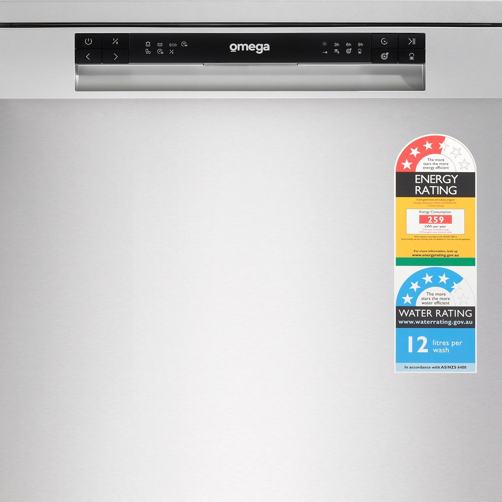 Freestanding Dishwasher 60cm Stainless Steel - Omega ODWF6014X for Modern Kitchens | Compact & Energy Efficient | Perfect for Apartments, Small Homes & RVs