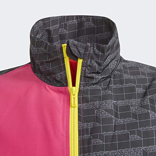 Adidas x Classic Lego® Bricks Half-Zip Fleece Jacket for Kids - Burgundy, Size M - Warm & Stylish Outerwear for School, Play & Outdoor Activities