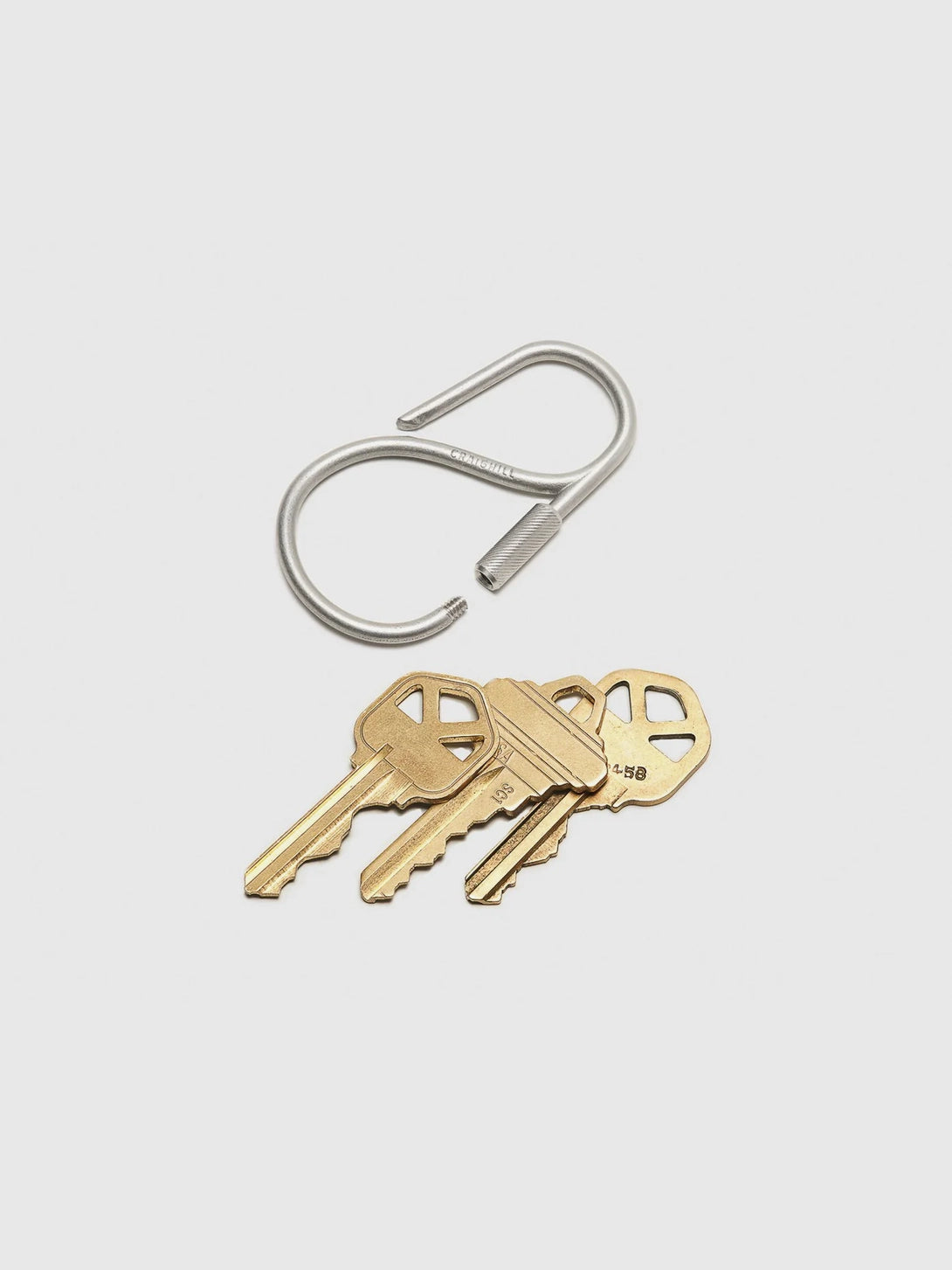 Mtp0110A Offset Keyring - Durable Stainless Steel Key Chain for Home, Office, and Travel - Perfect for Organizing Keys, IDs, and Small Essentials