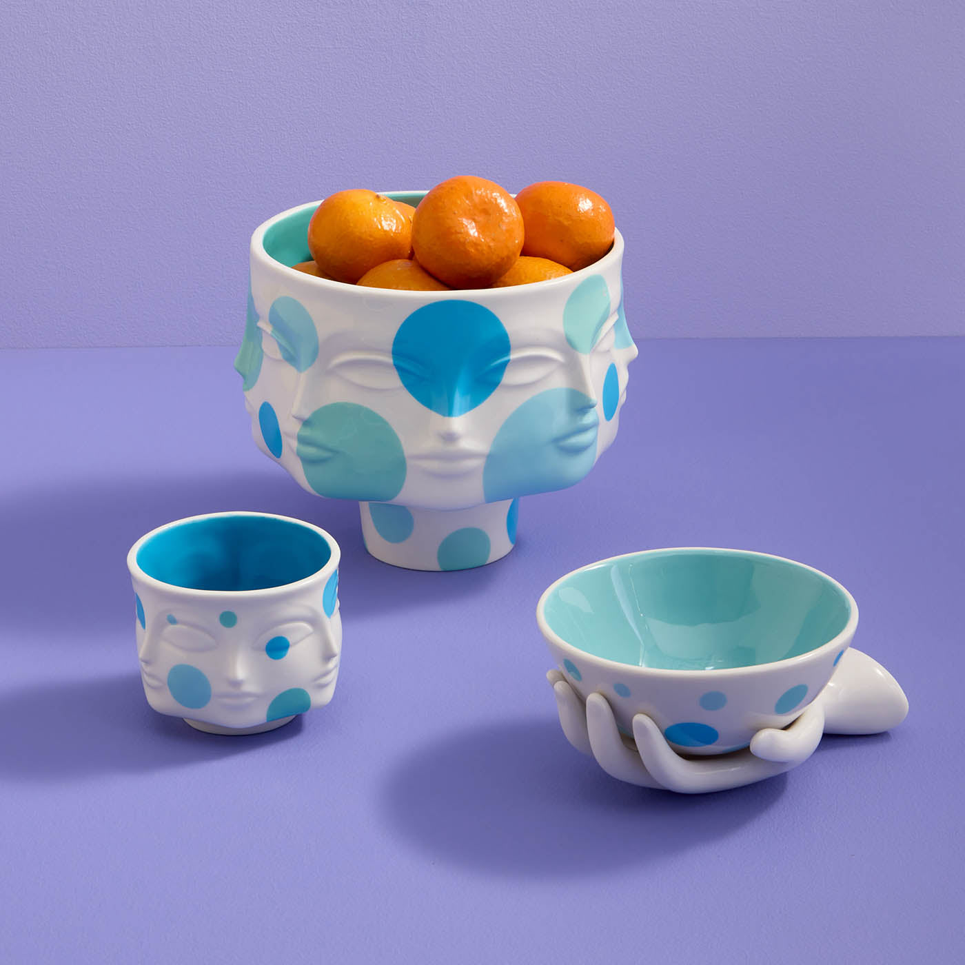L'Pop Dora Maar Pedestal Bowl - Elegant Ceramic Fruit Serving Bowl for Dining Table, Kitchen Counter, and Home Decor | Perfect for Entertaining, Displaying Fruits, or as a Stylish Centerpiece