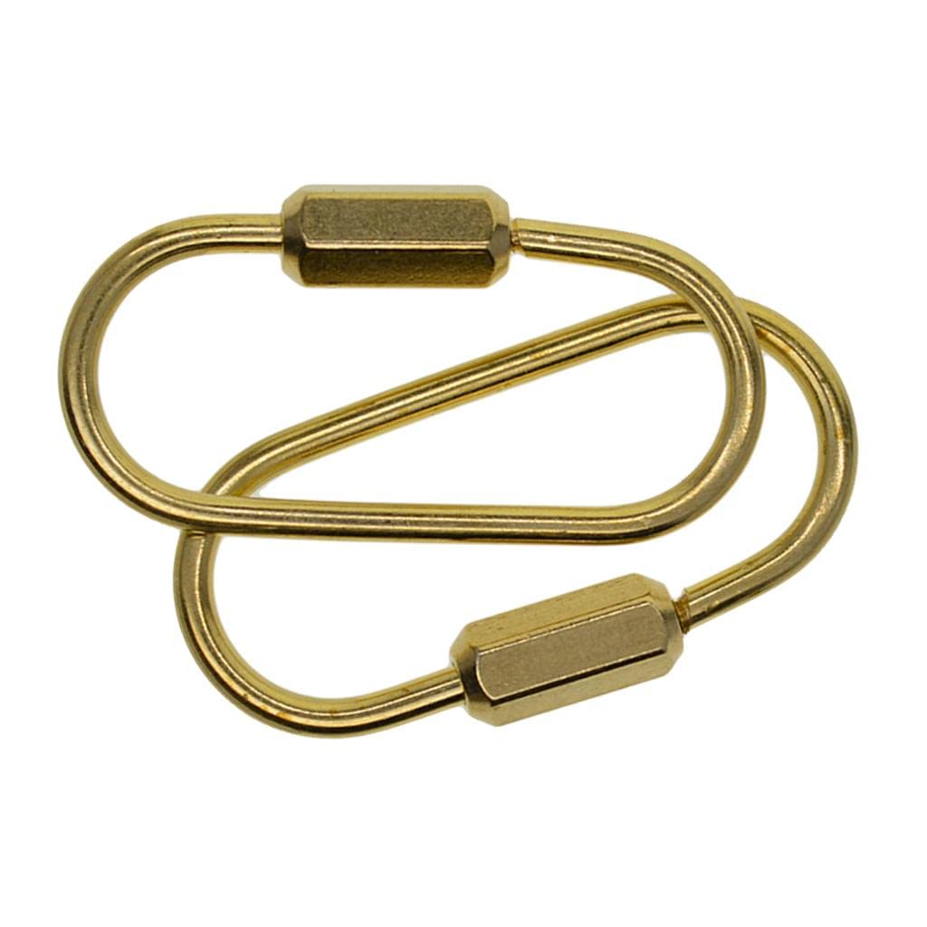 Enakshi 2/6 Piece Brass Screw Lock Keychain Rings - Jewelry Making Supplies for DIY Crafts, Beading & Keychains - Secure Hanging Rings for Necklaces, Bracelets & Key Accessories