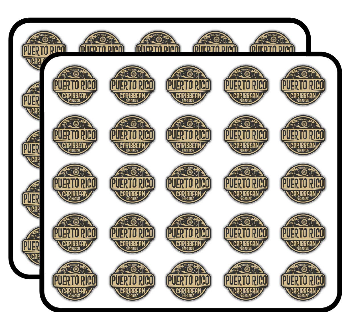50 Pack Puerto Rico Caribbean Paradise Stickers - Premium Vinyl Decals for Scrapbooking, DIY Crafts, Bullet Journals, Calendars & Photo Albums | Perfect for Kids Arts, Travel Memories & Planner Decorations
