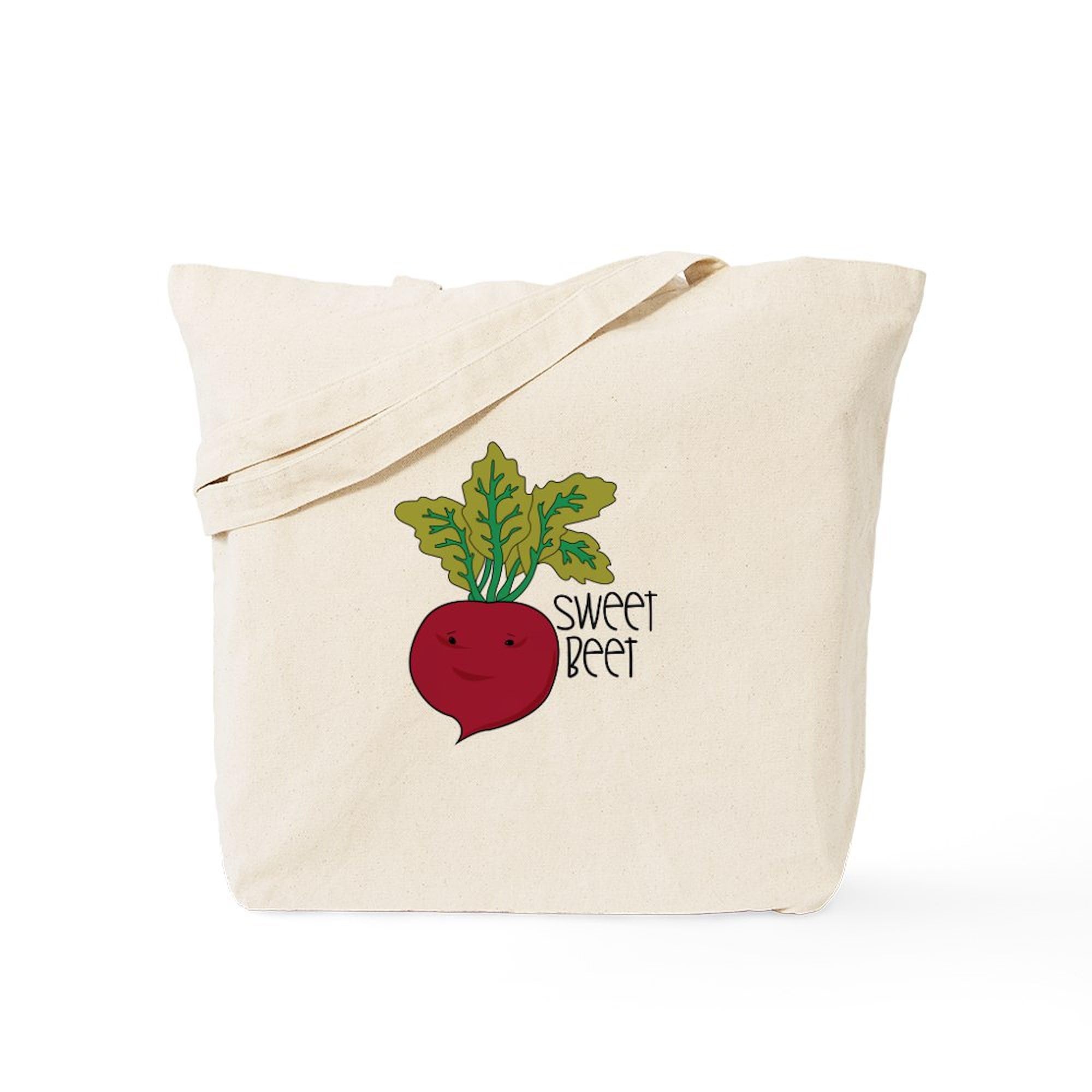Eco-Friendly Sweet Beet Canvas Tote Bag - Reusable Natural Cotton Shopping Bag for Groceries, Beach & Daily Use