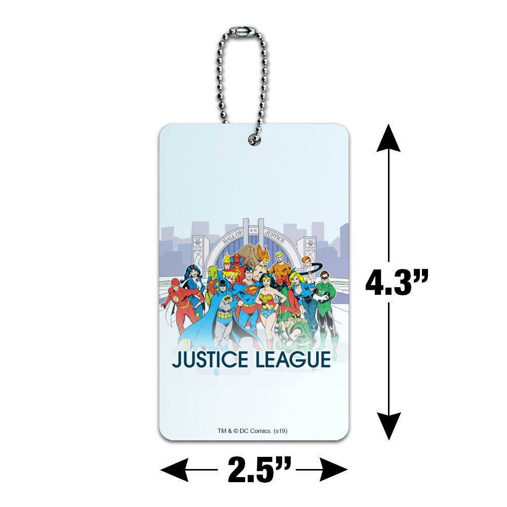 Justice League Hall of Justice Luggage Tag - Superhero-Themed Carry-On ID Tag for Suitcases & Travel Bags | Perfect for DC Fans, Cosplay & Comic Con Events