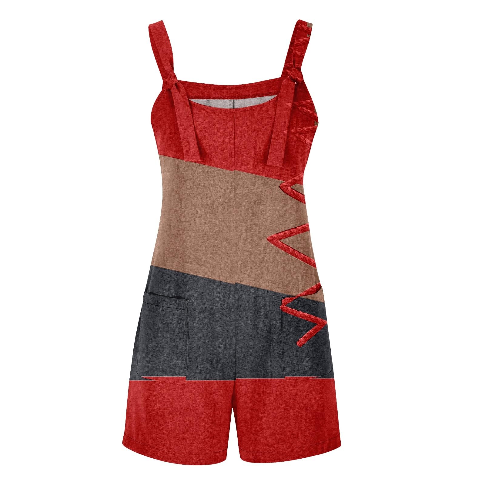 Women's Casual Summer Sleeveless Jumpsuit Shorts - Loose Fit Spaghetti Strap Overalls with Pockets | Trendy Outfits for Beach, Vacation & Everyday Wear