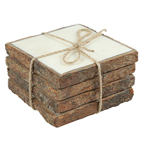 White Marble W/ Bark Edge