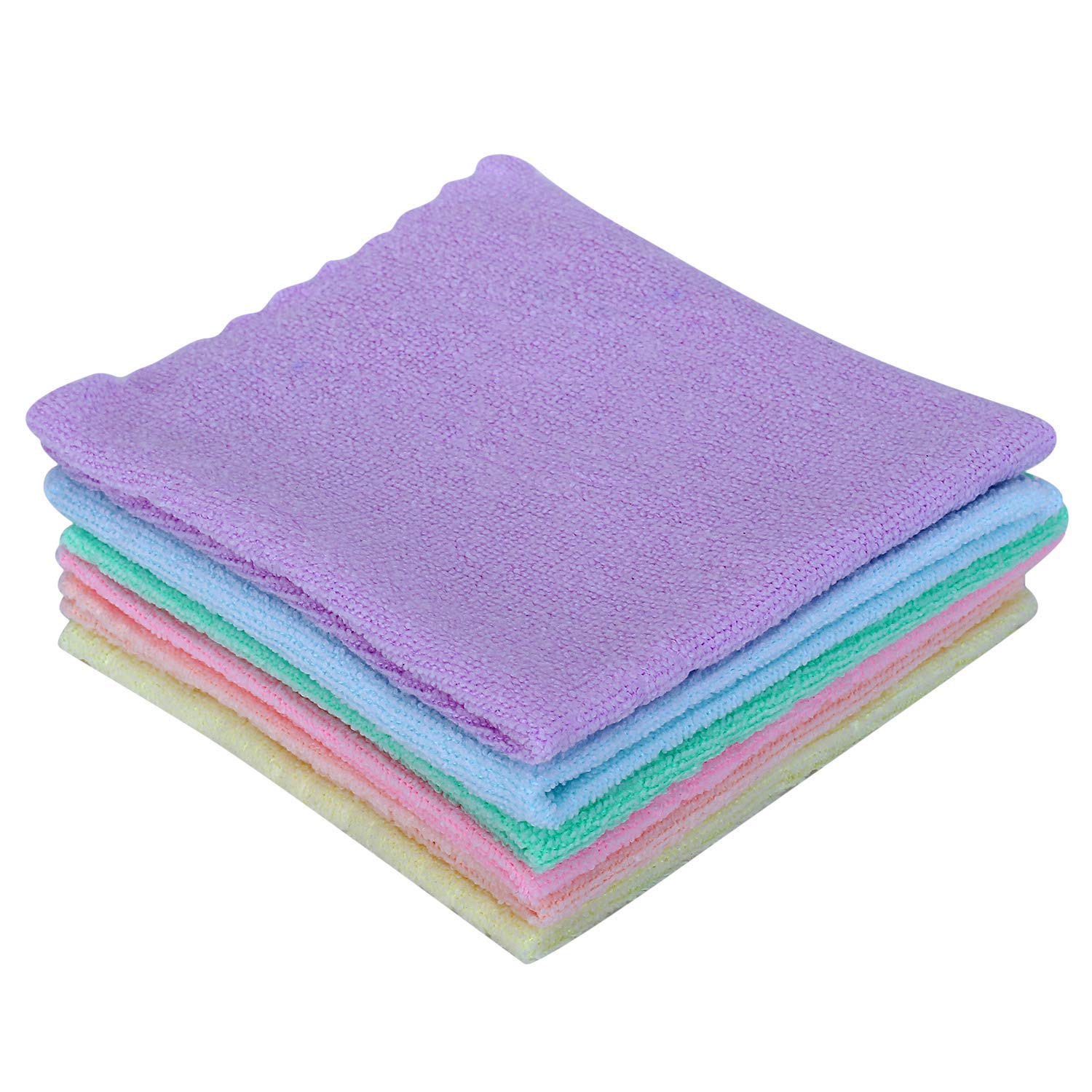 Super Gelingen 12-Piece 100% Cotton Soft Face Towel Set - Multicolor | Gentle & Absorbent for Daily Skincare, Makeup Removal, Gym & Travel