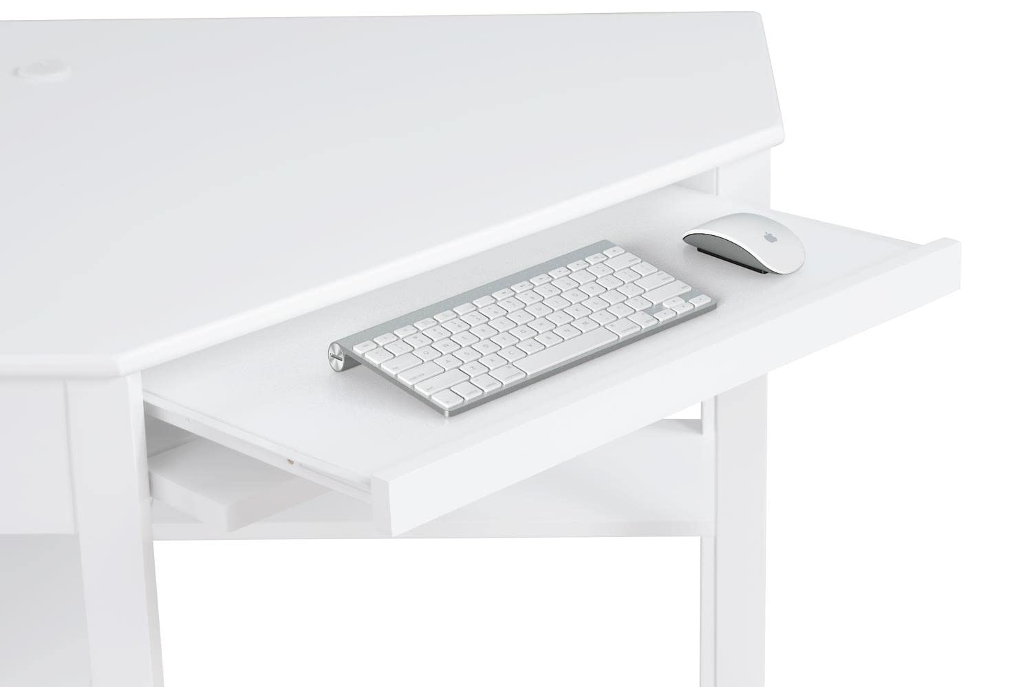 Linon White Corner Desk - Compact Home Office & Study Space