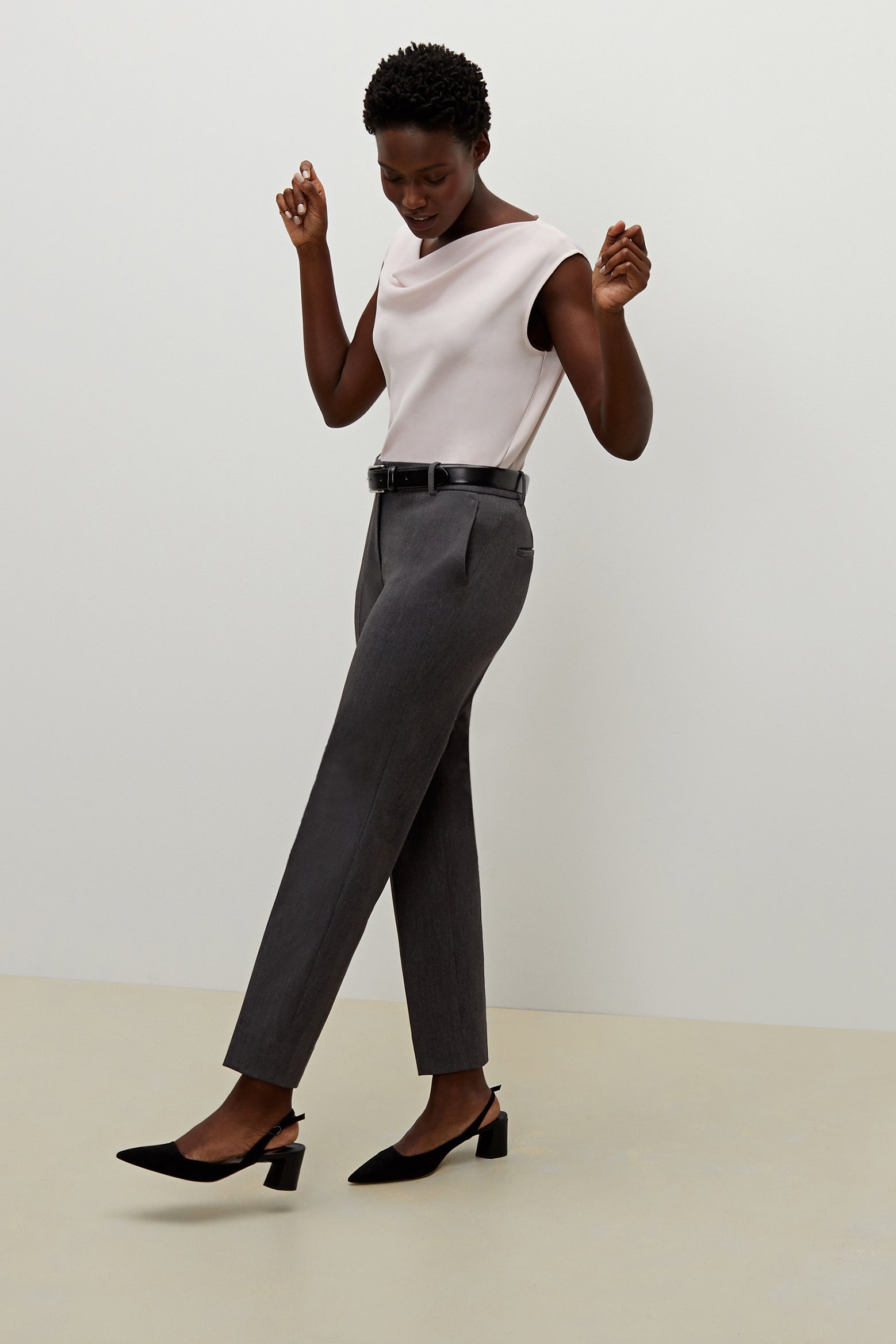 Mejia Light Twill Pants for Men - Comfortable Charcoal Casual Trousers | Perfect for Office, Travel & Everyday Wear