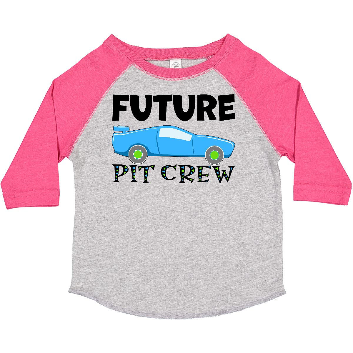 Inktastic Future Pit Crew Blue Race Car Toddler T-Shirt - Cute Toddler Boys' Graphic Tee for Racing Fans - Perfect for Birthday Gifts, Car Shows & Playdates