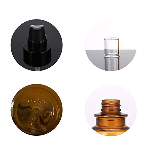 2PCS 80ML/2.7OZ Amber Plastic Empty Pump Bottles - Refillable Cosmetic Containers for Makeup Remover Oil, Facial Care, Emulsion & Body Wash | Travel-Friendly, Reusable Storage for Skincare Samples & Beauty Essentials