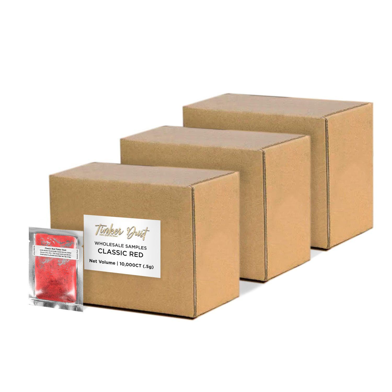 Wholesale Classic Red Tinker Dust® Glitter Sample Packs for DIY Crafts, Nail Art & Party Decorations - Bulk Glitter Supplies for Creative Projects