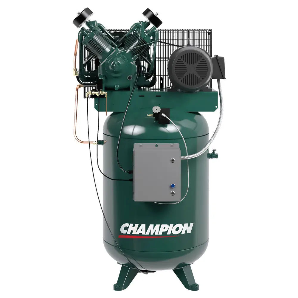 Champion 10 HP R Series VR10 12 Vertical Air Compressor (120 Gallon) - Heavy Duty Industrial Air Compressor for Auto Shops, Construction & Woodworking