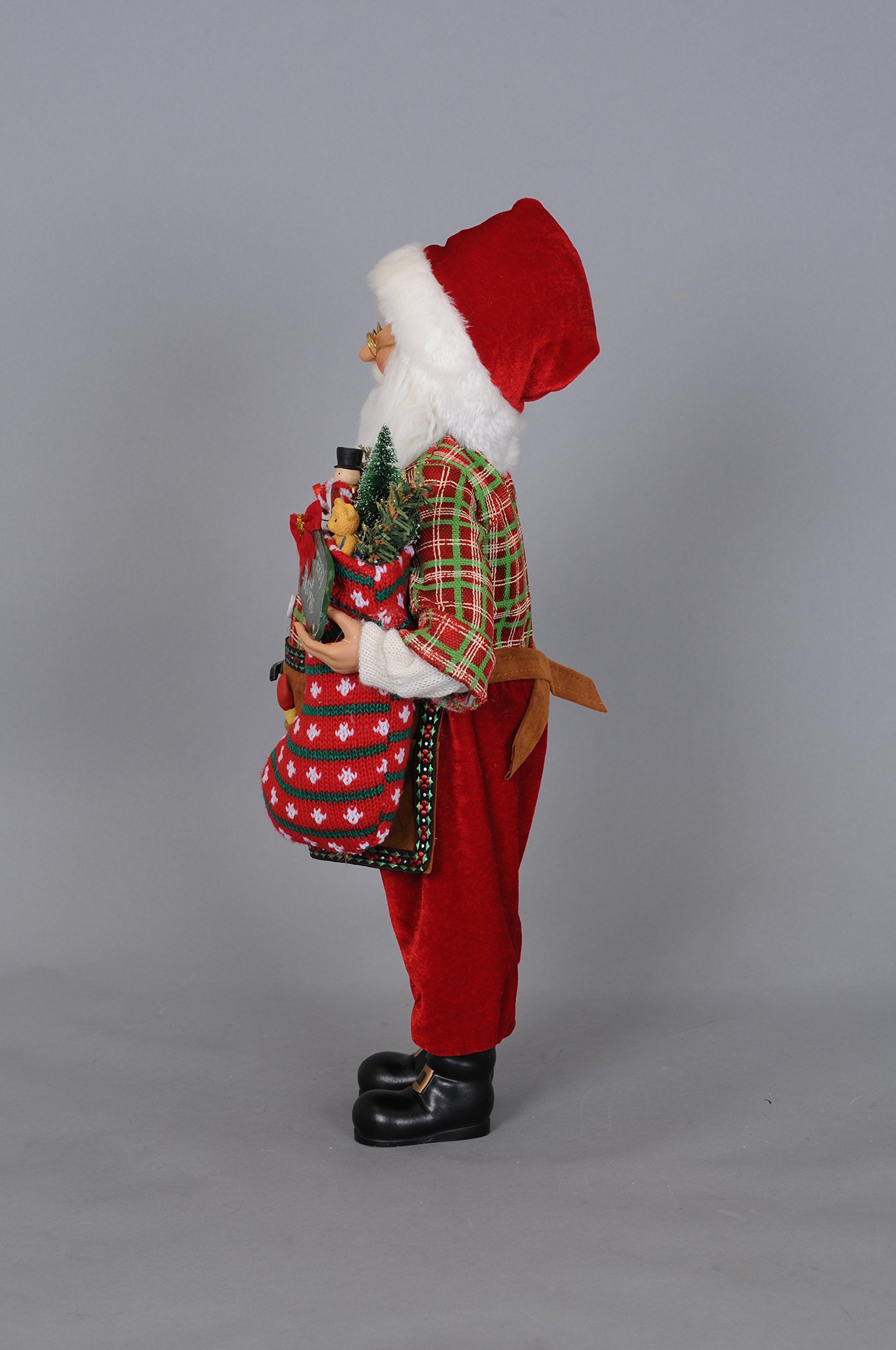 Karen Didion Santa Claus Toy - Handmade Christmas Decoration for Holiday Home Decor, Tree Ornament & Gift