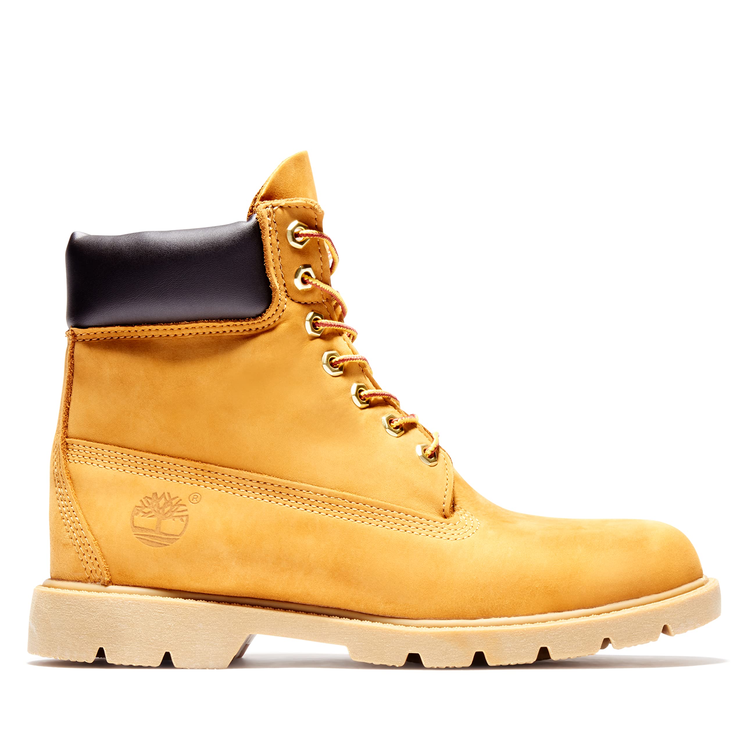 Timberland Men's 6 Inch Waterproof Leather Boots with Padded Collar - Durable Hiking & Work Boots for Outdoor Adventures and Construction Sites