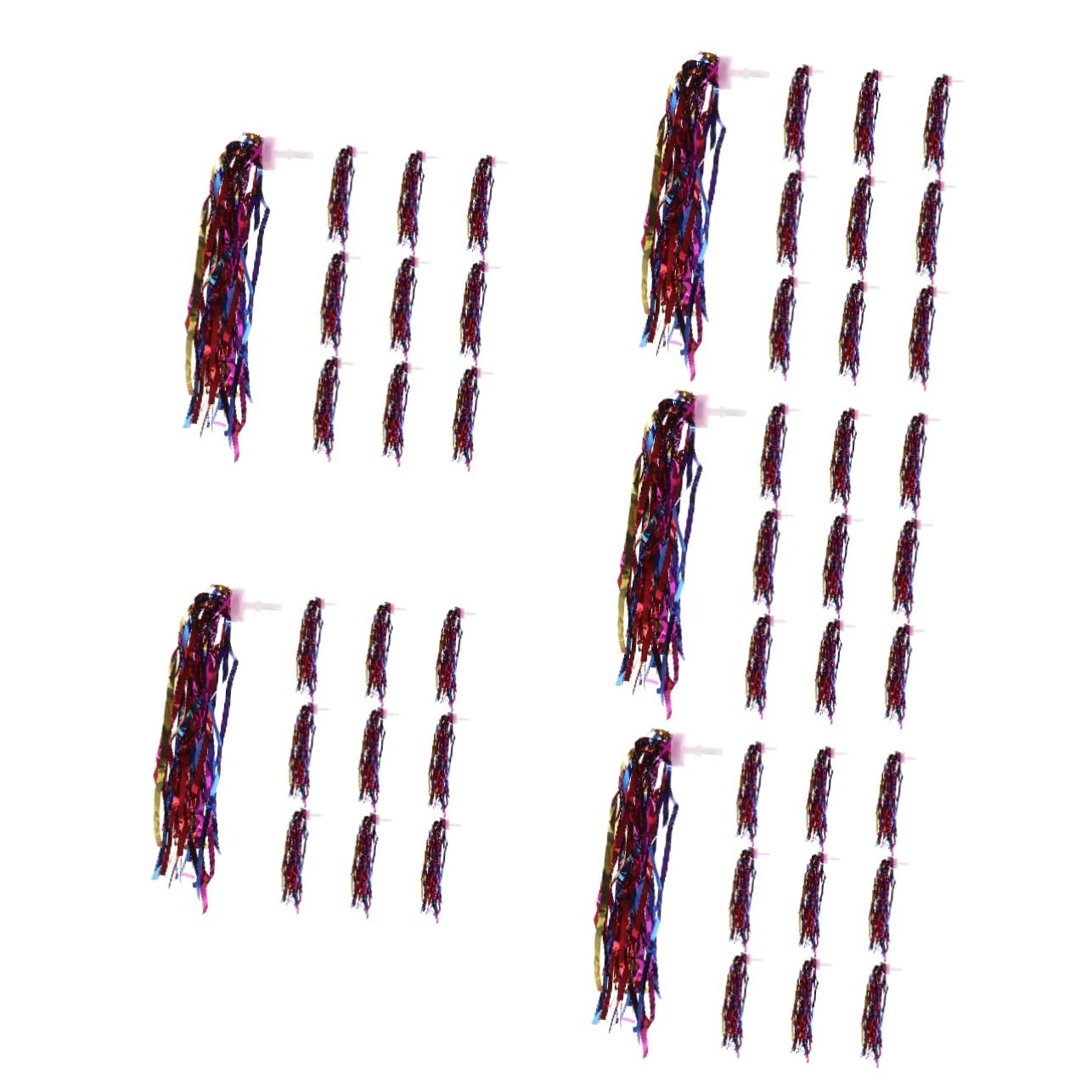 50 Pcs Colorful Bike Streamer Tassels - Handlebar Ribbons for Bicycles, Tricycles & Scooters | Durable Grips for Kids Riding Toys, Wagons & Frog Cars | Perfect for Birthday Parties, Parades & Outdoor Play