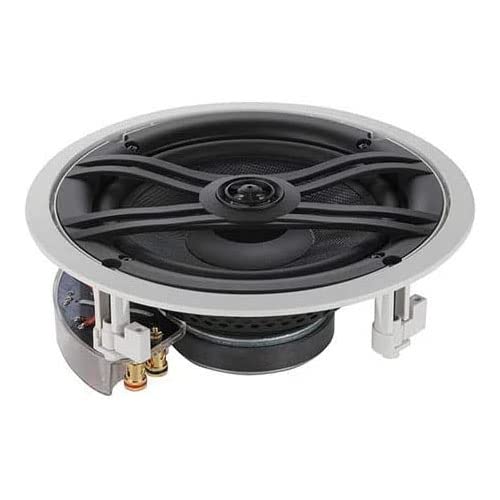 YAMAHA NS-IW560C 8 Inch 2-Way In-Ceiling Speaker System - White | High Performance Custom Home Audio Installation | Perfect for Home Theater, Background Music & Multi-Room Sound Systems