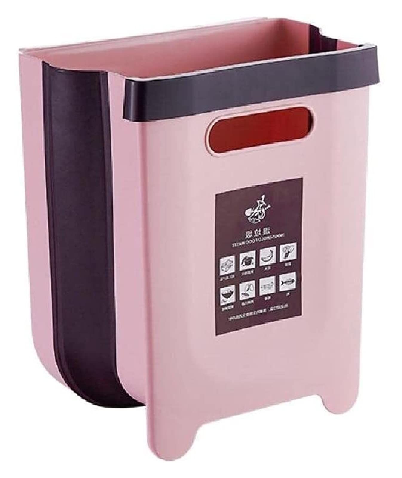 WXXGY 13 Gallon Trash Can with Lid - Pink Garbage Bin for Kitchen, Bathroom, Bedroom, Office - Odor Control Waste Basket for Home & Commercial Use - Perfect for Recycling, Disposal & Organization