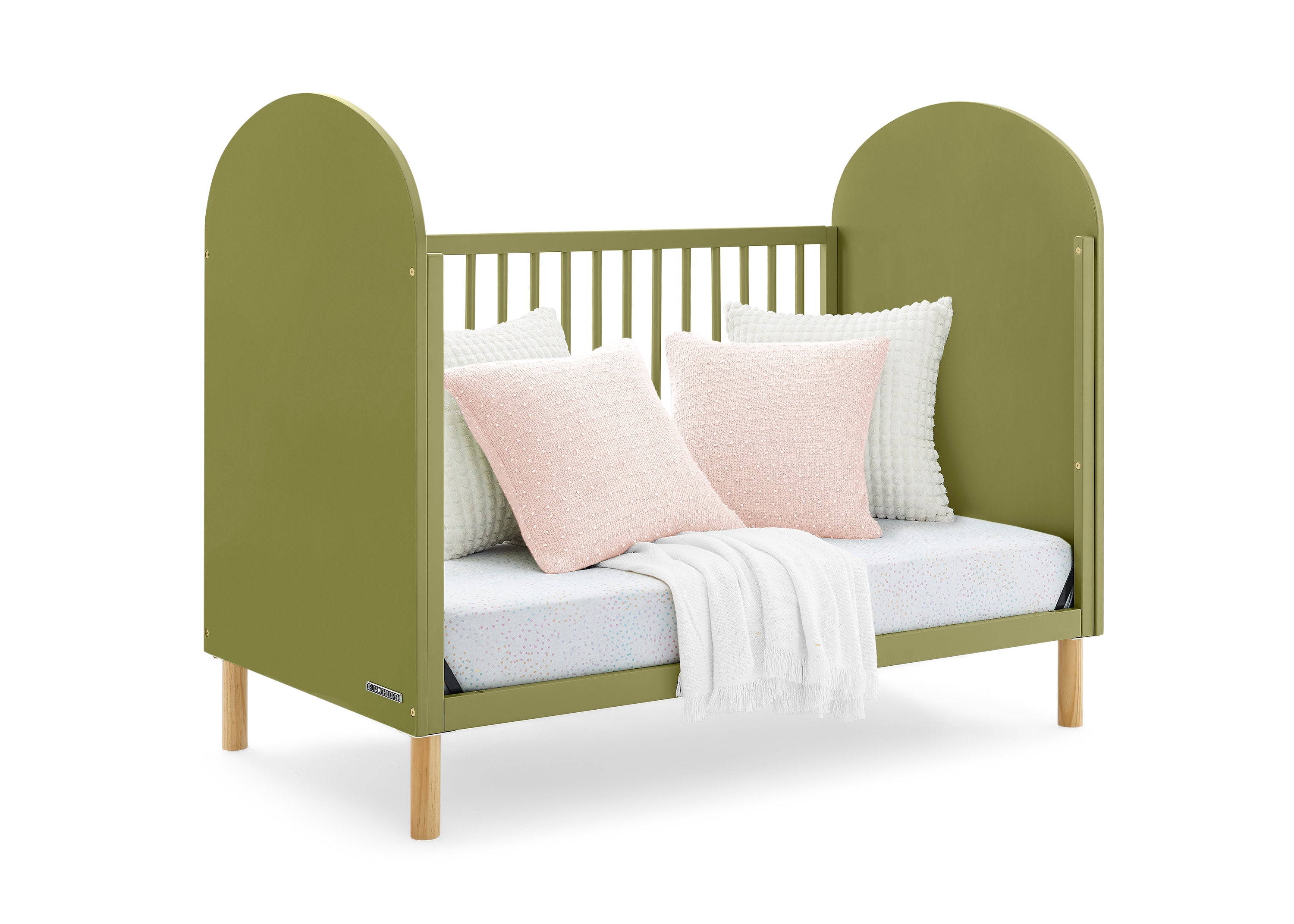 Reese 4-in-1 Convertible Baby Crib - Toddler Bed, Daybed & Full-Size Bed | Safe & Stylish Nursery Furniture for Newborns to Teens | Perfect for Small Spaces & Growing Families