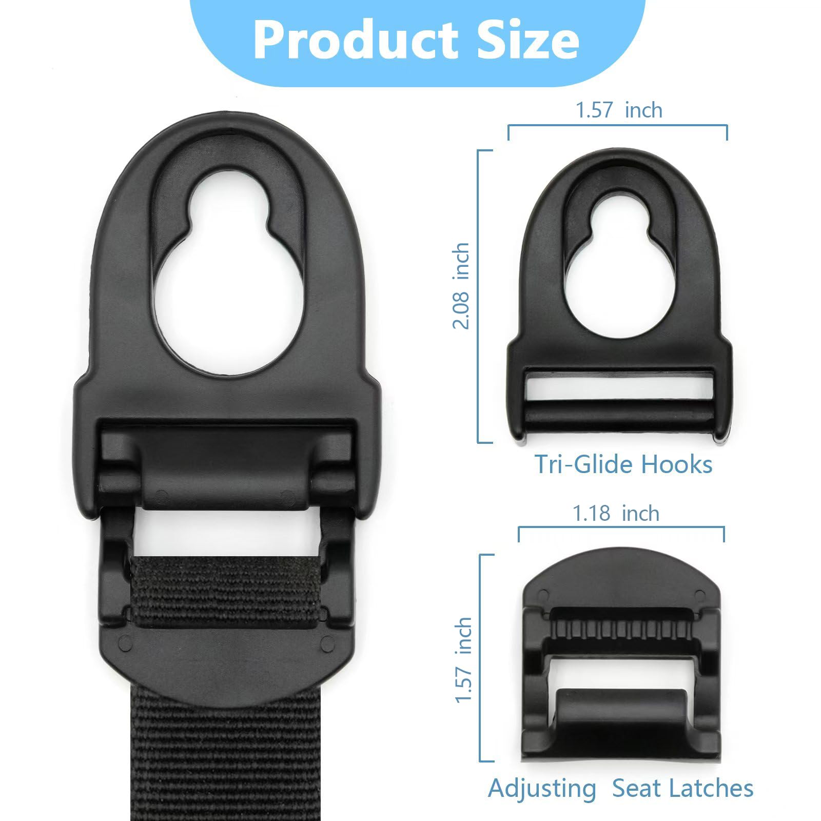 4 Pack Kayak Seat Replacement Clips - Heavy Duty Kayak Seat Repair Kit for Secure & Comfortable Paddling - Perfect for Fishing, Camping & Outdoor Adventures