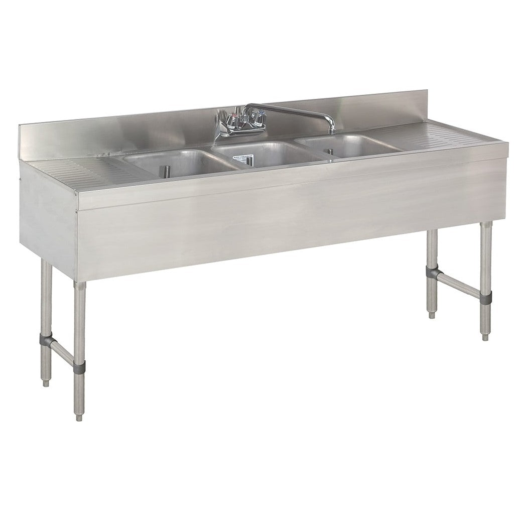 Advance Tabco SLB 53C X Underbar Sink Unit - 60 Inch Commercial Stainless Steel Sink for Restaurant Kitchen & Food Service Use