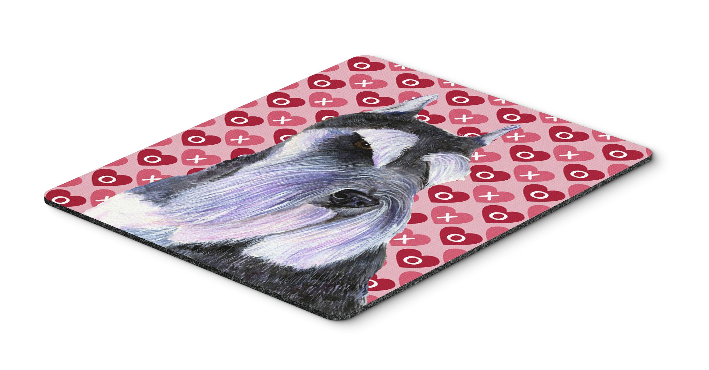 Caroline's Treasures SS4477MP Schnauzer Hearts Love & Valentine's Day Mouse Pad - Large Washable Non-Slip Desk Mat for Home Office, Gaming & Computer Work | Perfect Gift for Dog Lovers & Valentine's Day