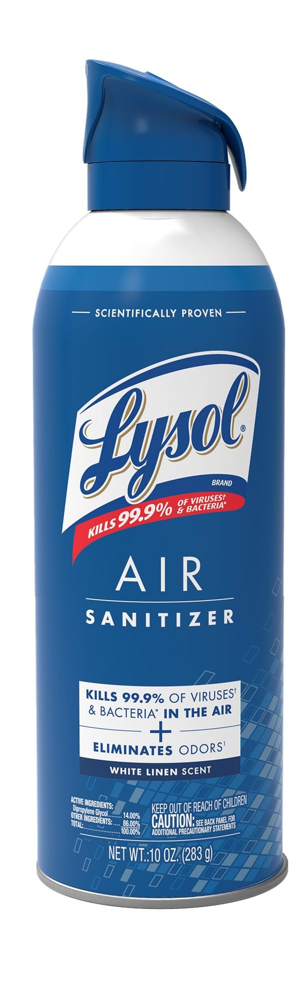 LYSOL Air Sanitizer Spray - Eliminate Odors & Freshen Air | White Linen Scent | 10 Fl Oz | Perfect for Home, Office & Car | Kills 99.9% of Airborne Bacteria