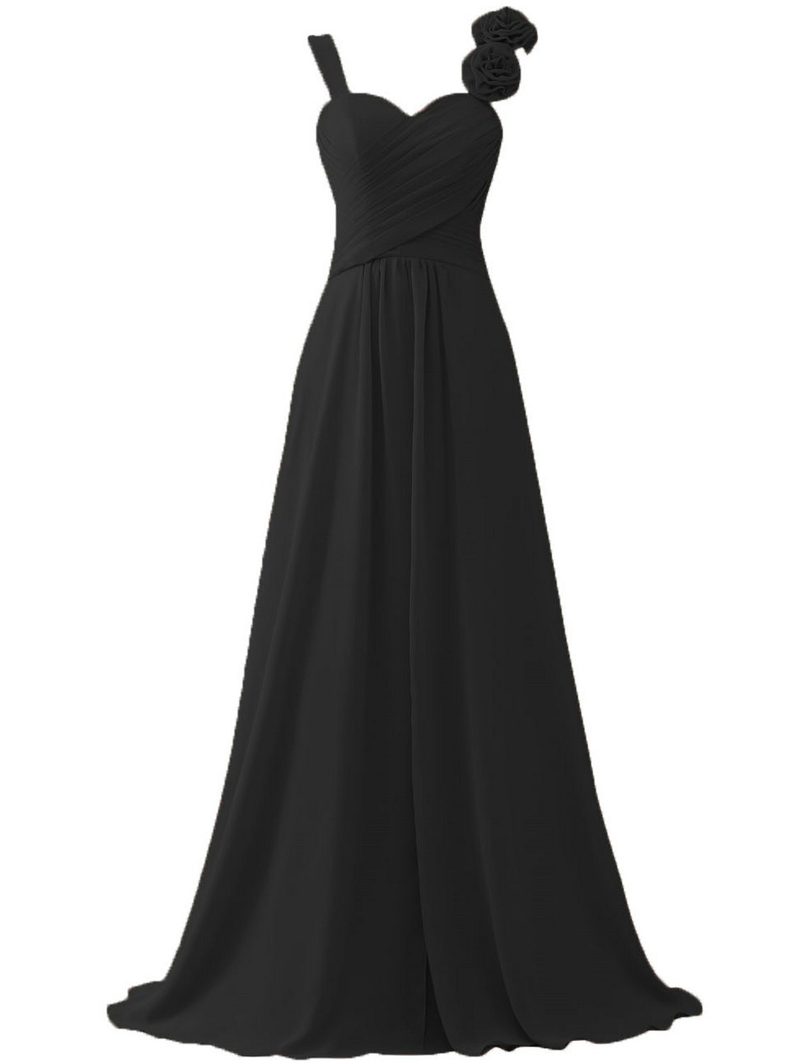 Elegant JAEDEN Long Chiffon Bridesmaid Dress for Wedding Party & Prom - Flowy Pleated Formal Gown for Special Occasions