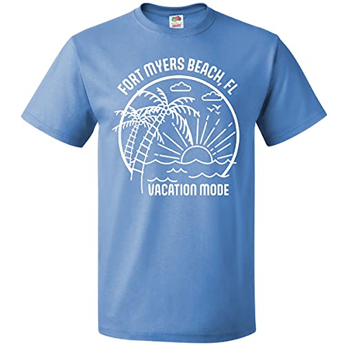 Inktastic Summer Vacation Mode Fort Myers Beach Florida T-Shirt - Comfortable Graphic Tee for Beach Trips, Florida Vacations & Casual Wear