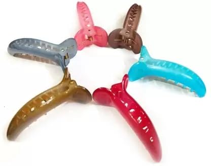 6 Pcs Banana Hair Clips for Women & Girls - Small Hair Clutch Butterfly Clips for Daily Styling - Perfect for School, Work, and Casual Outfits