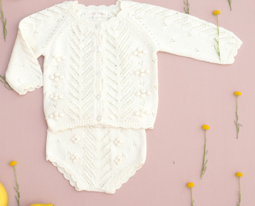LOUISE MISHA CHALLI CARDIGAN for Babies 6-24 Months | Soft Knit Baby Sweater | Perfect for Nursery, Photo Shoots & Special Occasions