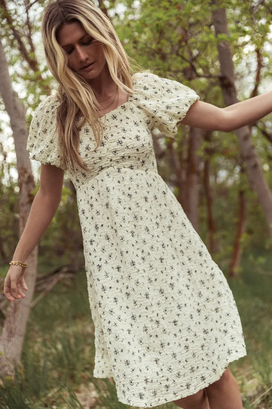 Alotta Women's Floral Smocked Dress - Elegant Summer Midi Dress for Beach, Wedding & Party Occasions