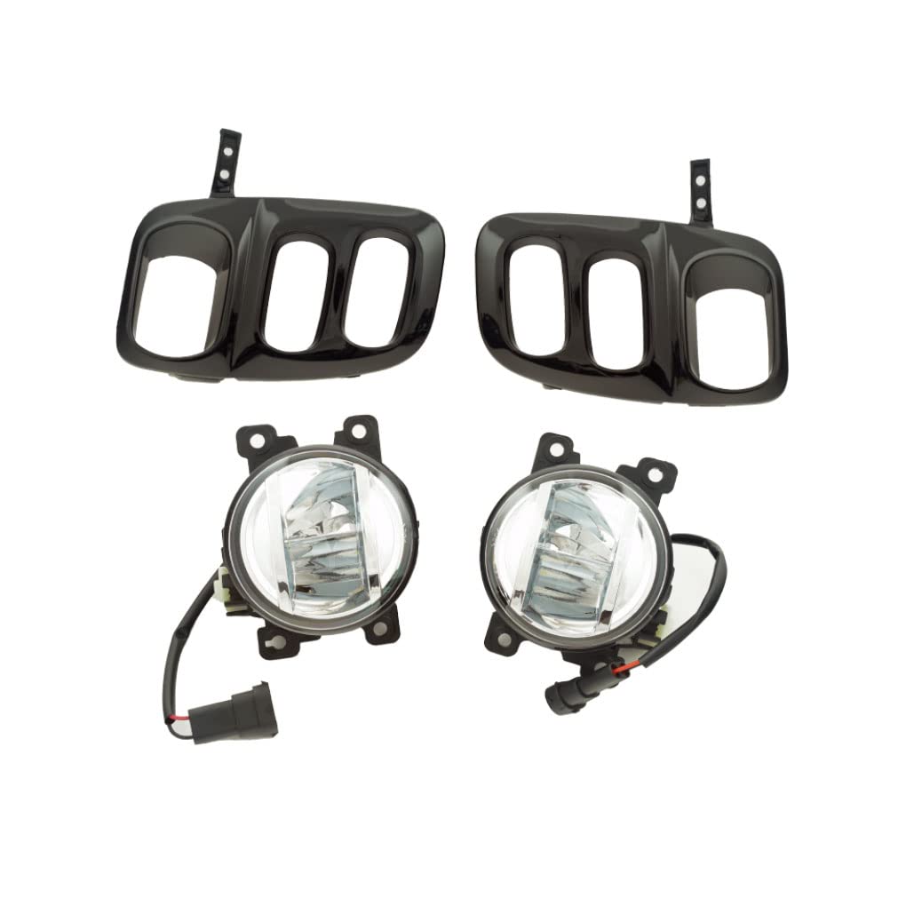 LED Fog Light Kit for 2021-2024 Honda Odyssey - Complete Assembly with Switch, Bezel, Wires & Relay (Pair) - Perfect for Night Driving and Enhanced Road Visibility