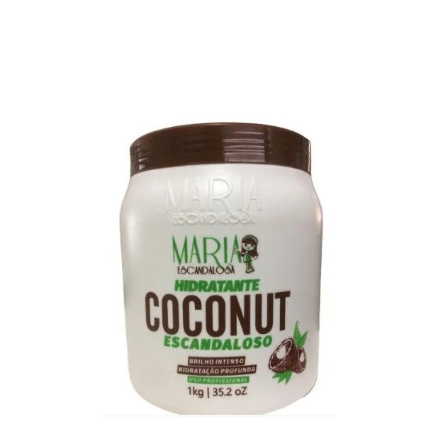 **Maria Escandalosa Coconut Deep Moisturizing & Brightening Face Mask - 1Kg (35.2 oz) for Dry, Dull Skin - Hydrating & Glow-Boosting Skincare Treatment**    *(Use for: Overnight hydration, post-sun care, pre-makeup glow, or weekly spa-like pampering.)*
