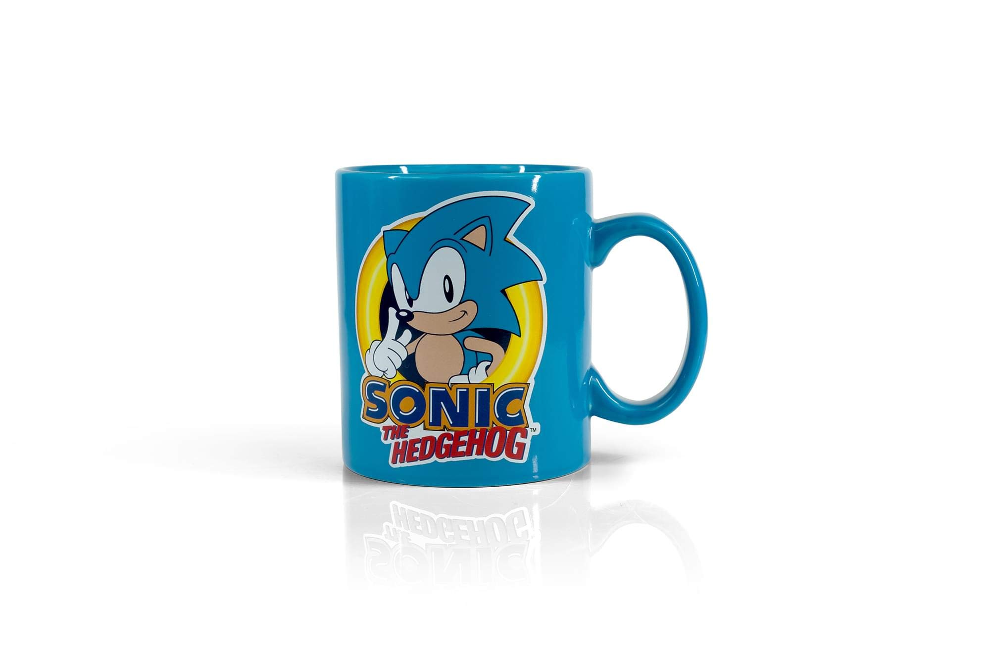 Sonic The Hedgehog Blue 16oz Ceramic Coffee Mug - Gift for Gamers & Collectors - Perfect for Home, Office, or Gaming Room Use