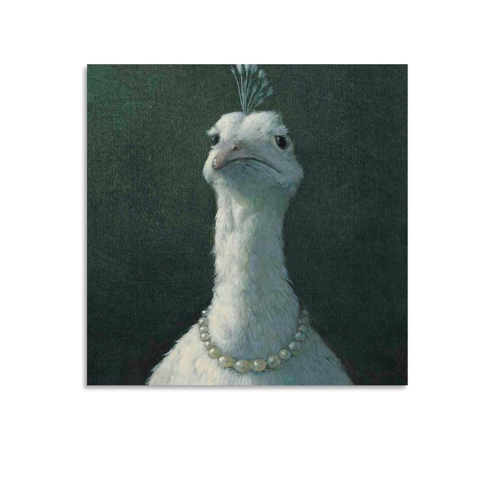 Funny Animal Art Posters by Michael Sowa - Guinea Fowl, Diving Pig & Blue Sofa Collection | Whimsical Wall Decor for Bedroom, Living Room & Office | Unique Gift for Art Lovers & Home Decor Enthusiasts