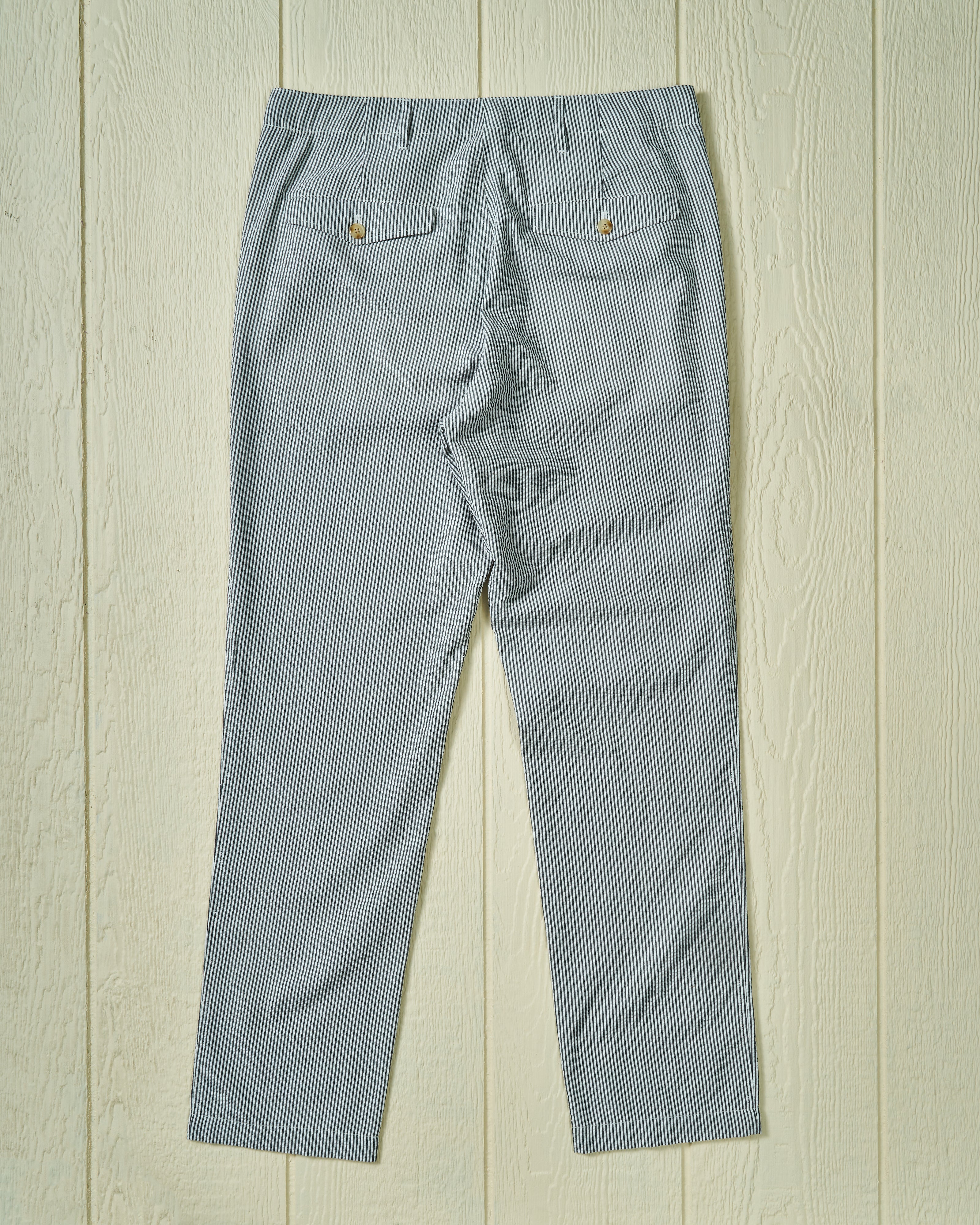 Camden Pant in Grey Seersucker - Comfortable Summer Trousers for Women | Office Wear & Casual Outfits