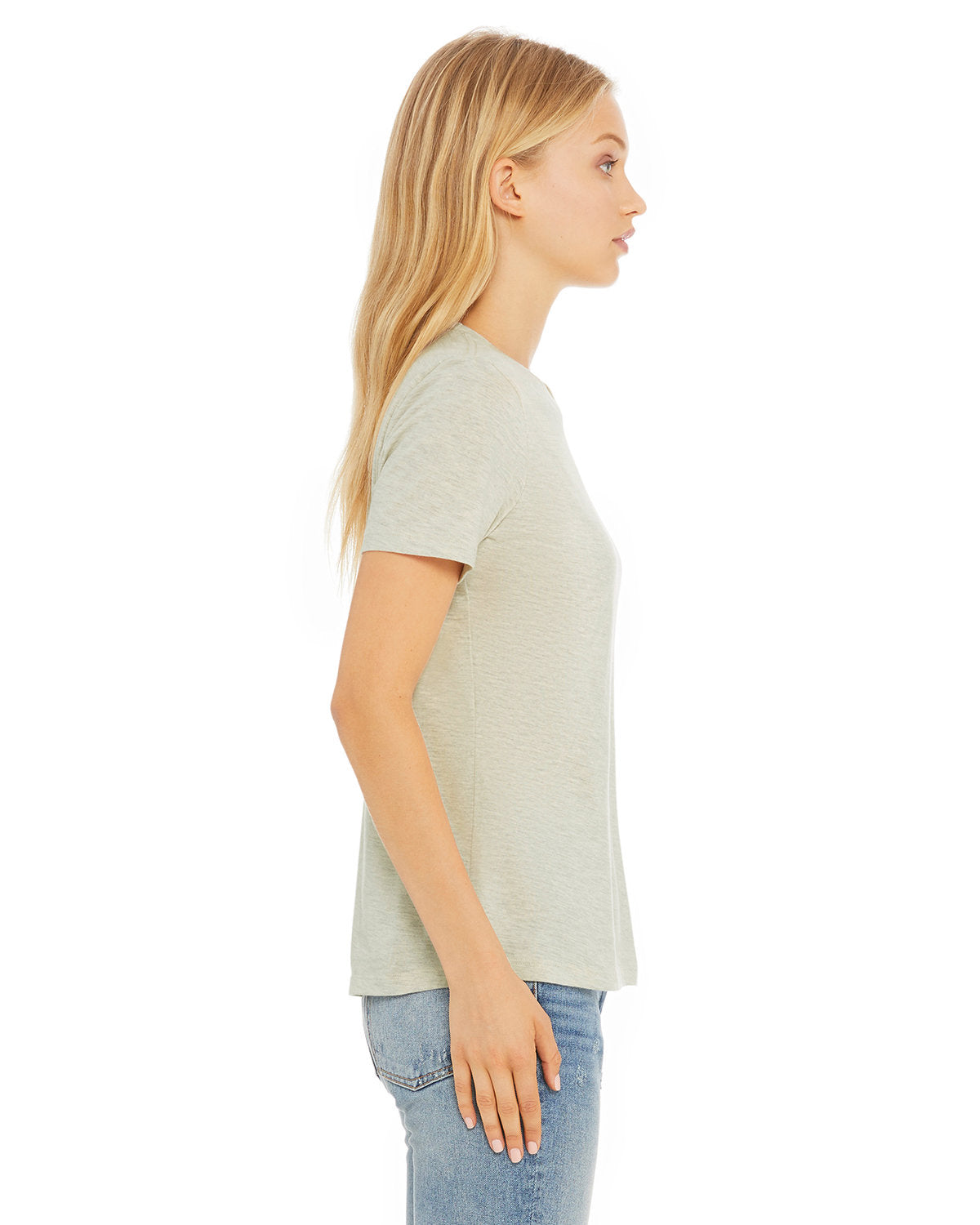 Bella + Canvas 6400CVC Women's Relaxed Heather Short Sleeve T-Shirt - Soft Cotton Blend Tee for Casual Wear, Workout & Everyday Comfort