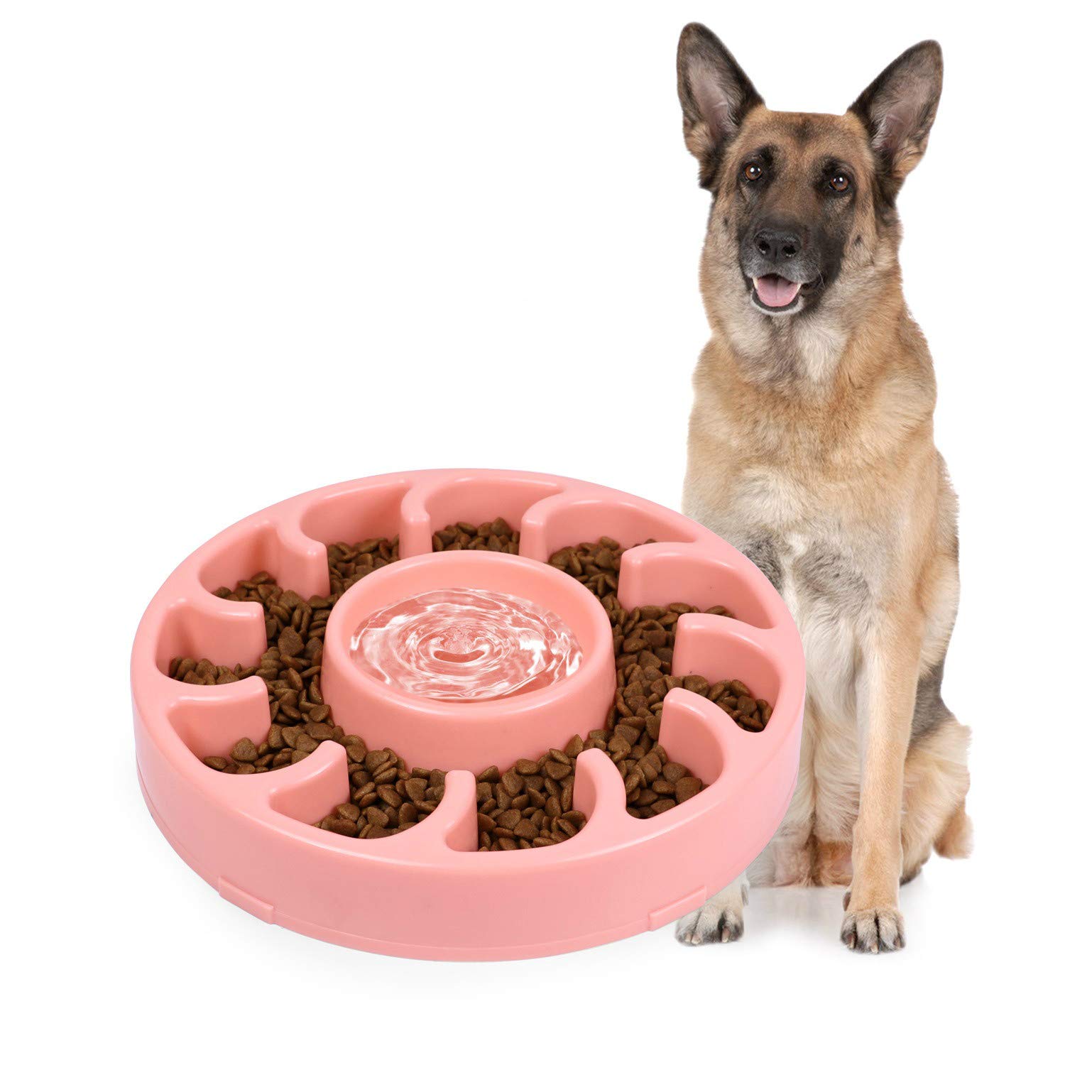 **JASGOOD Slow Feeder Dog Bowl for Large Dogs - Anti-Gulping Pet Bowl to Prevent Bloating & Improve Digestion - Perfect for Fast Eaters & Mealtime Enrichment**