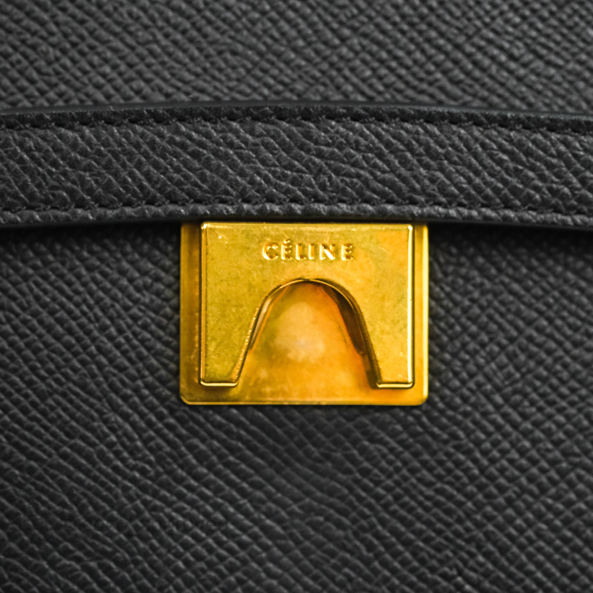 Celine Mini Belt Bag in Black Grained Calfskin with Gold Hardware - Stylish Crossbody Purse for Women, Perfect for Everyday Use & Night Out