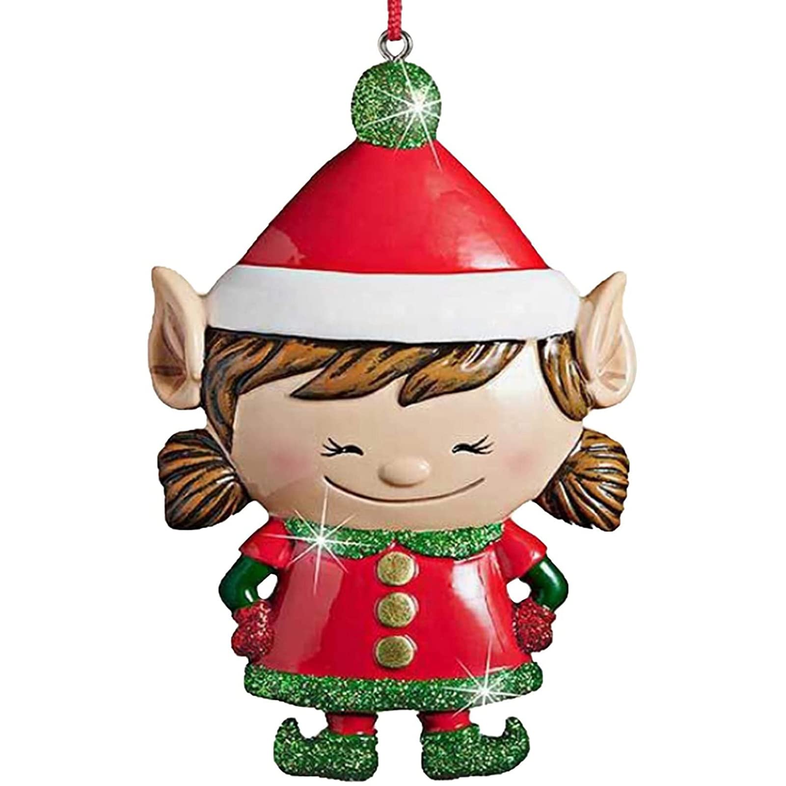 VALINK Christmas Decorations - Festive Hanging Doll Ornaments, Acrylic Holiday Pendant Signs for Xmas Tree & Home Decor - Perfect Gift for Christmas Party, Family Gatherings & Winter Celebrations