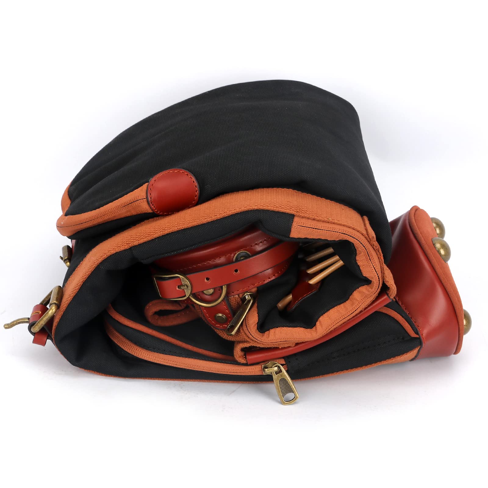 Vintage Golf Club Carry Bag - Durable Canvas & Leather Travel Case for Golf Clubs - Perfect for Golf Trips, Tournaments & Practice Sessions
