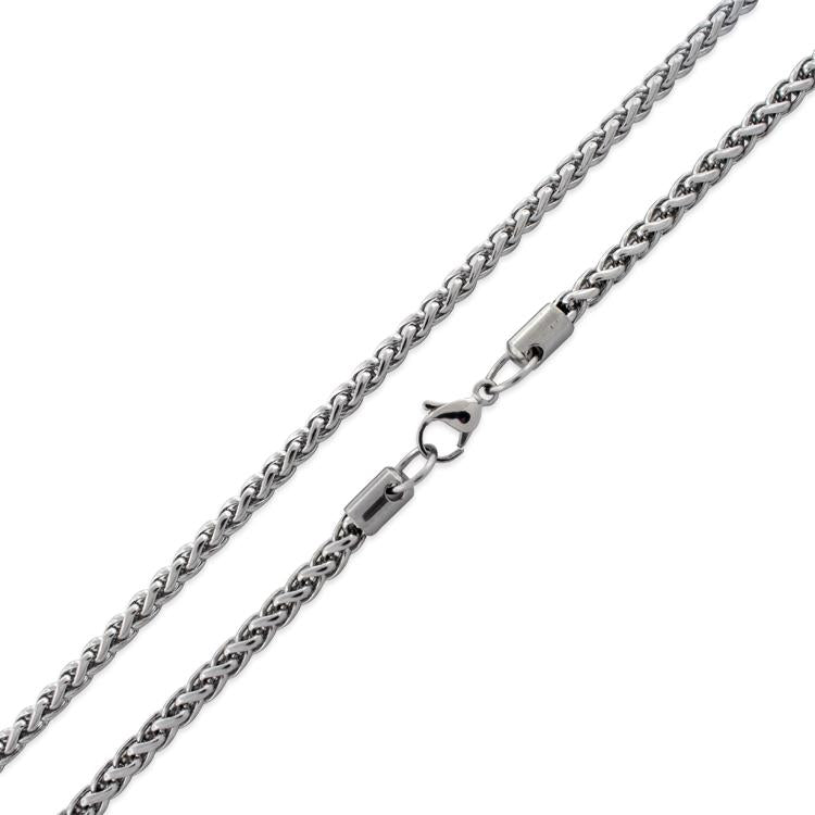 5MM Stainless Steel Spiga Chain Necklace for Women - Durable & Hypoallergenic Jewelry Gift for Birthday, Anniversary & Everyday Wear