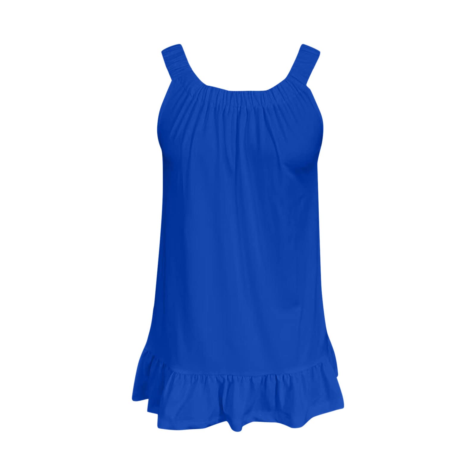 PADON Women's White Collared Summer Tank Top - Loose Fit Spaghetti Strap Flowy Sleeveless Pleated Blouse | Casual Wear, Office Outfits & Going Out Tops