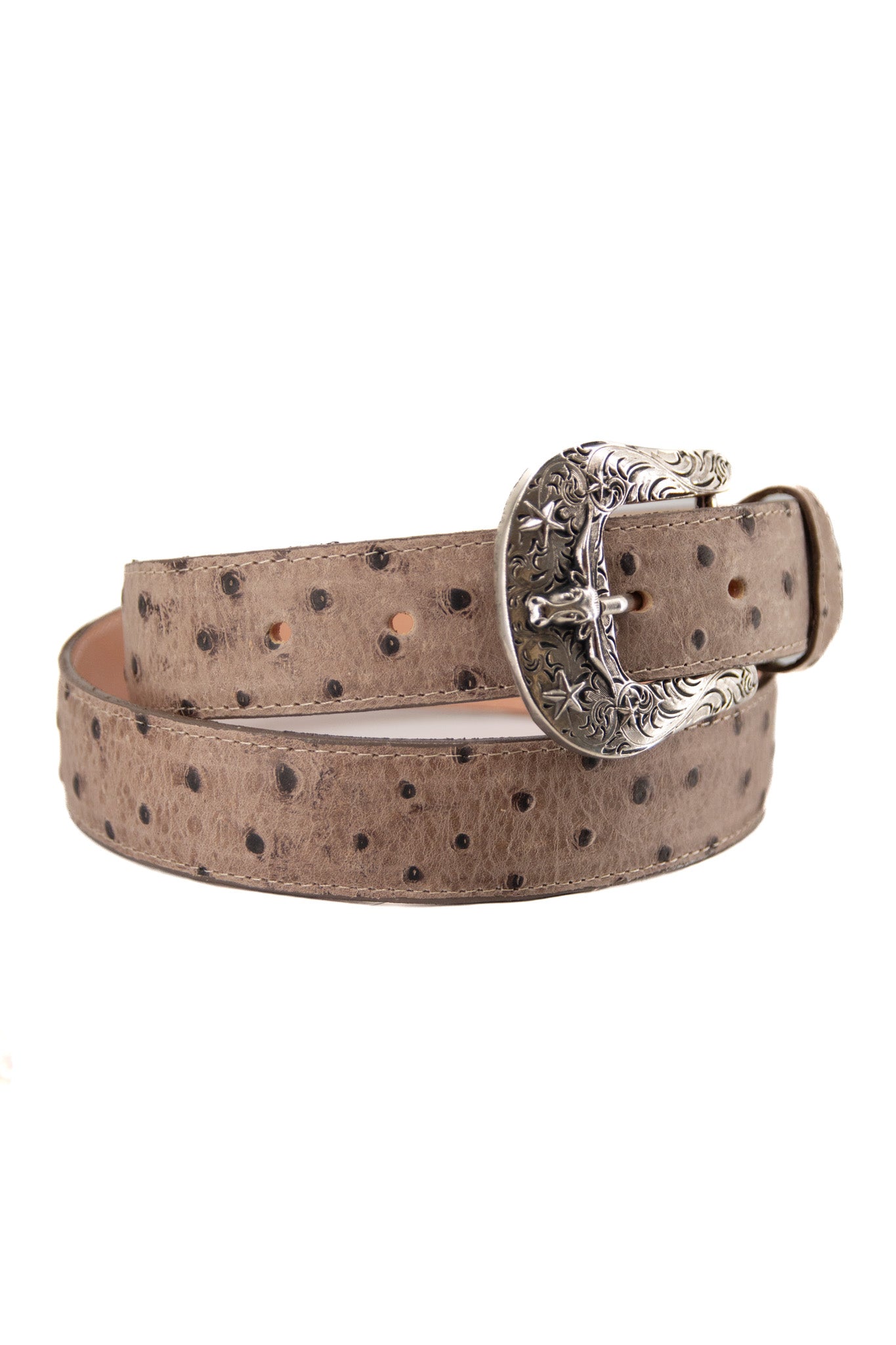 Stylish Ostrich Ranch Print Cowboy Belt for Men - Western Fashion Accessory for Rodeo, Country Music Festivals & Casual Wear