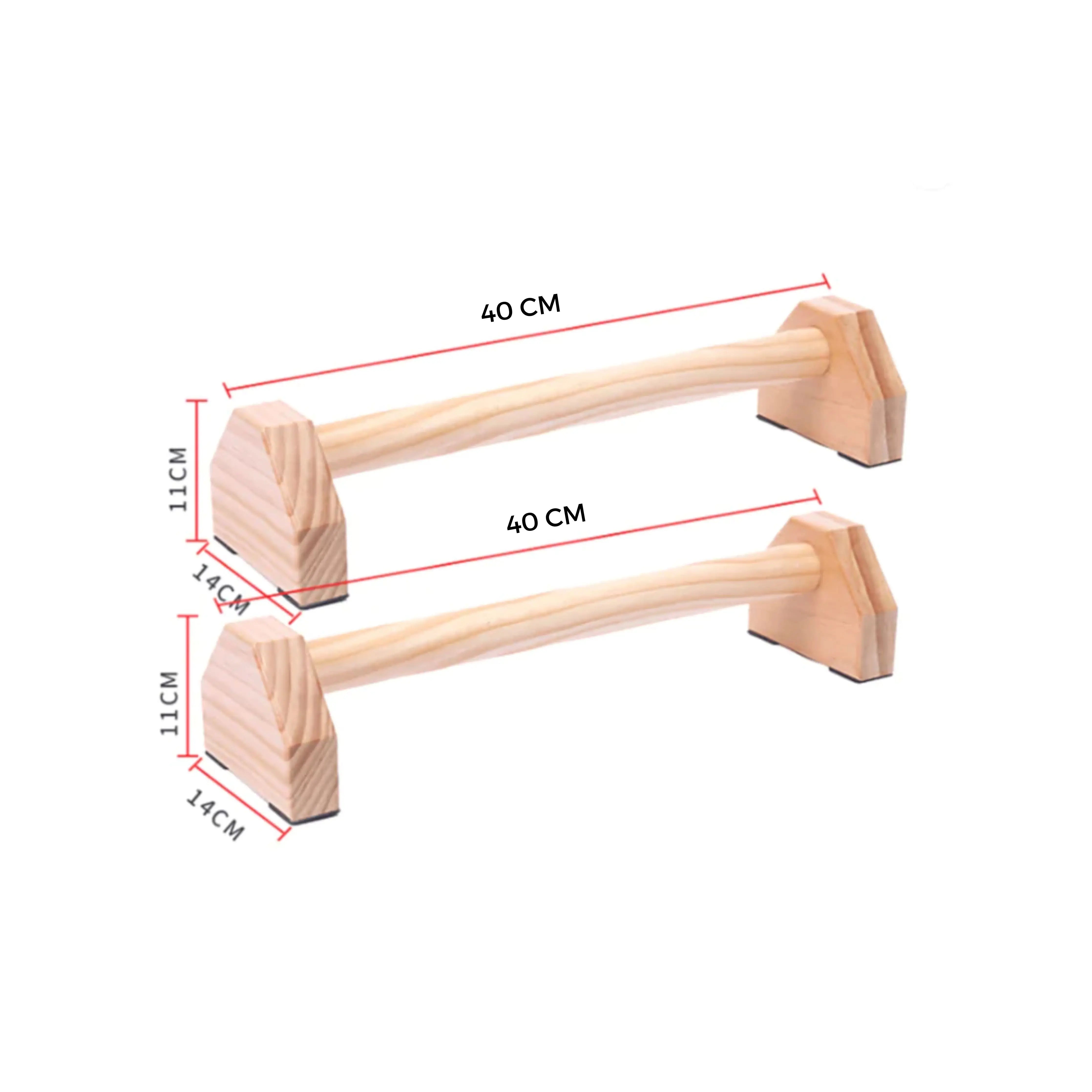 Premium Wooden Parallettes Bars for Gymnastics & Calisthenics Training - Handstand Practice Equipment for Home Gym & Park Workouts