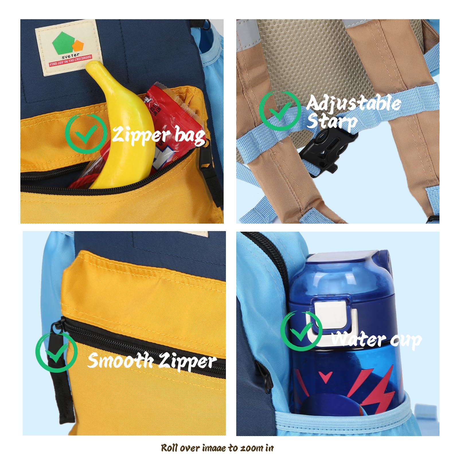 Kids Toddler Backpack for Boys & Girls - 15 Inch Small School Backpack for Kindergarten & Elementary Students - Perfect for School, Travel & Daily Use