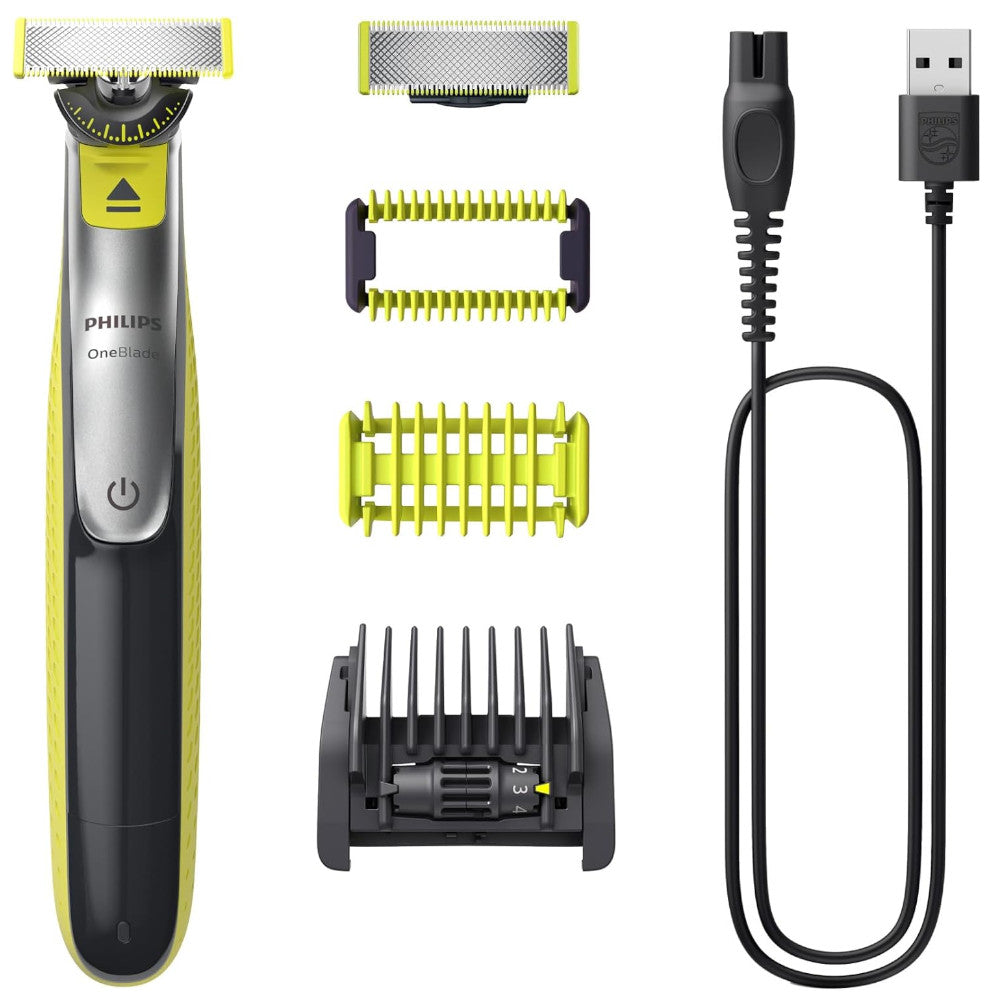 PHILIPS QP2834/20 OneBlade 360 Face & Body Trimmer - All-in-One Grooming Kit for Men's Facial Hair, Beard, and Body Shaving | Perfect for Travel, Gym & Daily Use