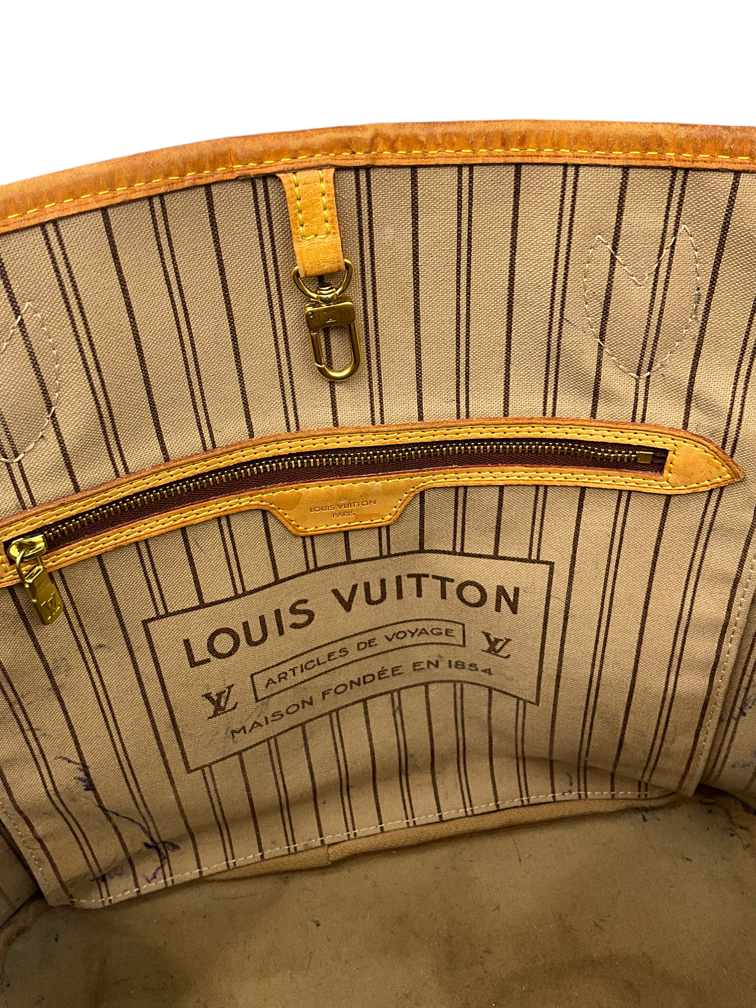 Authentic Louis Vuitton Neverfull MM Monogram Canvas Tote Bag - Luxury Designer Handbag for Women, Perfect for Work, Travel & Everyday Use